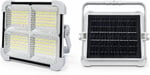 200W Solar LED Projektör, 3 Renk Işık Modlu Şarjlı Kamp Lambası, USB Girişli Güneş Panelli Acil Durum Işığı İP44