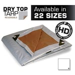 212167 cm Dry Top Heavy Duty Gümüş/Kahverengi ters çevrilebilir tam boy 10 mil Poly Branda Ürün #, 212167 - Seçenekler: 6' x 8', 10x12 Feet, 12' x 16'