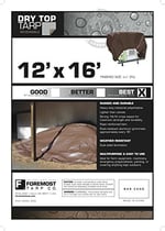 212167 cm Dry Top Heavy Duty Gümüş/Kahverengi ters çevrilebilir tam boy 10 mil Poly Branda Ürün #, 212167 - Seçenekler: 6' x 8', 10x12 Feet, 12' x 16'