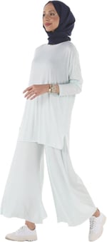 2150_Tesettür Kaşkorse Tunik- Pantolon