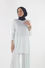 2150_Tesettür Kaşkorse Tunik- Pantolon