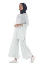 2150_Tesettür Kaşkorse Tunik- Pantolon