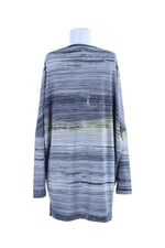 2165_Desenli Yırtmaçlı Oversize Tesettür Tunik