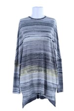 2165_Desenli Yırtmaçlı Oversize Tesettür Tunik