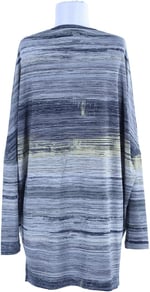 2165_Desenli Yırtmaçlı Oversize Tesettür Tunik