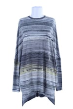 2165_Desenli Yırtmaçlı Oversize Tesettür Tunik