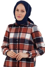 23KT402 Kışlık Oduncu Tesettür Tunik Armine Trend