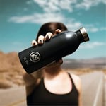 24BOTTLES Clima içecek şişesi 850 ml, termos 24 saat soğuk ve 12 saat sıcak, su şişesi,%100 mühürlü kapak, çevre dostu içecek şişesi, paslanmaz çelik, spor, koyu mavi