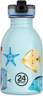 24Bottles Kids Bottle Sea Friends Pipetli Paslanmaz Çelik Çocuk Su Matarası 250 ml - Seçenekler: 0.3 Liters, 0.5 Liters, 250 ml, 500 ml