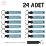 24'lü Hatıra Anahtarlık Set Gök Mavi Yeşil, Standart, MH-KAN8531X24, Gök Mavi & Yeşil, üniseks-bebek