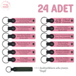 24'lü Hatıra Anahtarlık Set Pembe Yeşil, 24'lü Set, MH-KAN8581X24, Pembe & Yeşil, üniseks-bebek