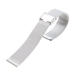 24mm Saat Kordonu Çelik Hasır Silver 1.Kalite Örgü Kordon