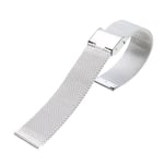 24mm Saat Kordonu Çelik Hasır Silver 1.Kalite Örgü Kordon