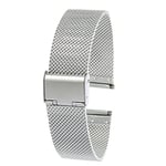 24mm Saat Kordonu Çelik Hasır Silver 1.Kalite Örgü Kordon