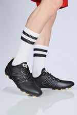 28524 Siyah Çim Halı Saha Krampon Futbol Ayakkabısı