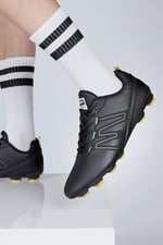 28524 Siyah Çim Halı Saha Krampon Futbol Ayakkabısı