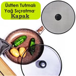 29 Cm Yağ Sıçratmaz Tel Kapak Üstten Tutmalı Metal Kızartma Kapağı Tava Üstü Sıçrama Önleyici Kapak