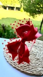 29 Ekim Taç ve Kırmızı Atatürk Baskılı Dantelli Kız Çocuk sı ve Tacı (Ayrı Kullanılabilir)