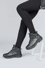 29194 Cırtlı Yüksek Bilekli Full Siyah Üniseks Çocuk Sneaker Günlük Spor Ayakkabı
