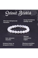 (2950) Sertifikalı Selenit Doğal Taş Bileklik 8 Mm - B804 Renkli Tek Ebat
