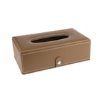2K Suni Deri Peçetelik Mendil Kutusu 13 * 24 * 6 cm. Vizon