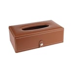 2K Suni Deri Peçetelik Mendil Kutusu 13 * 24 * 6 cm. Taba