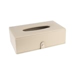 2K Suni Deri Peçetelik Mendil Kutusu 13 * 24 * 6 cm. Bej