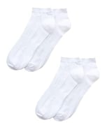 2li Beyaz Spor Kısa Patik Çorap Arch Support 40-44
