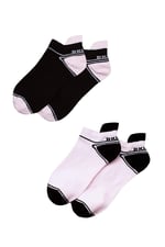 2li Paket Pembe Siyah Kadın Spor Çorabı