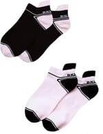 2li Paket Pembe Siyah Kadın Spor Çorabı