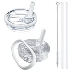 2'li Paket Stanley Kapak Değiştirme 40 oz, Stanley Quencher Bardak Aksesuarları, Dökülmeye Dayanıklı Tasarım, Üstün Isıya Dayanıklı Malzeme (Süt Beyazı)