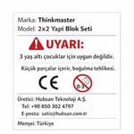 2x2 Yapı Blok Seti 100 Parça – Standart Ölçülerle Uyumlu Renkli Mini Tuğla Seti – Yaratıcı Oyun ve Eğitim İçin, 3 Yaş Üzeri(Soğuk Renkler)