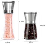 3 adet tuz ve karabiber değirmeni seti, 180 ml manuel baharat değirmeni, ayarlanabilir öğütücü, cam gövdeli baharat, tuz, karabiber için