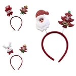3 Christmas Headbands with Different Designs Christmas Party Holiday Headbands for Kids Women Men Christmas and Holiday Parties Christmas Party Gifts (One Size Fits All)