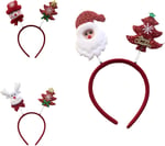 3 Christmas Headbands with Different Designs Christmas Party Holiday Headbands for Kids Women Men Christmas and Holiday Parties Christmas Party Gifts (One Size Fits All)