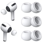 [3 Çift] Yedek Kulaklık Uçları - AirPods Pro 1. ve 2. Nesil İle Uyumlu, Gürültü Azaltma Delikli, AirPods Pro İçin Silikon Kulaklık Uçları, Taşınabilir Saklama Kutusu - Seçenekler: Small, Medium, Large