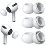 [3 Çift] Yedek Kulaklık Uçları - AirPods Pro 1. ve 2. Nesil İle Uyumlu, Gürültü Azaltma Delikli, AirPods Pro İçin Silikon Kulaklık Uçları, Taşınabilir Saklama Kutusu ve Şarj Kasesine Uygun (S/M/L)