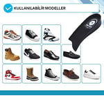3 Cm Boy Uzatıcı Tabanlık Gizli Topuk Yükselten Boy Uzatan Tabanlığı Boy Yükselten İç Taban,Erkek,Kadın (L, SİYAH)