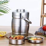 3 Kaplı Yemek Termosu 304 Sıcak Soğuk Isı Korumalı 18/10 Krom Kalite%100 Paslanmaz Çelik Sefer Tası