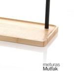 3 Katlı Bambu Mutfak Rafı, Metal Ayaklı, Doğal Bambu ve Siyah Renk, Modern Tasarım, 32.5x28x15.5 cm, Mutfak Düzenleyici, Tezgah Üstü Depolama Standı