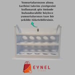3 Katlı Yumurtalık Buzdolabı Organizeri Saklama Kabı 30 Bölmeli Raflı Yumurta Kutusu Düzenleyici (1, Beyaz)