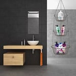 3 Katmanlı Asılı Sepet, Meyveler, Sebzeler, Aksesuar, Mutfak ve Banyo için Depolama Düzenleyici