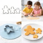3’lü Adam Kurabiye Kalıbı Seti – Paslanmaz Çelik Gingerbread Figür Hamur Kesici