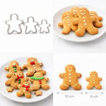 3’lü Adam Kurabiye Kalıbı Seti – Paslanmaz Çelik Gingerbread Figür Hamur Kesici