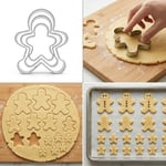 3’lü Adam Kurabiye Kalıbı Seti – Paslanmaz Çelik Gingerbread Figür Hamur Kesici