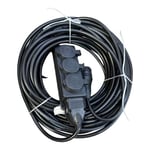 3 Lü Kauçuk Seyyar Uzatma Kablosu 20 metre 3x2.5 mm