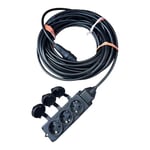 3 Lü Kauçuk Seyyar Uzatma Kablosu 20 metre 3x2.5 mm