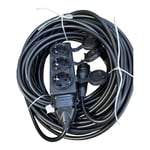 3 Lü Kauçuk Seyyar Uzatma Kablosu 20 metre 3x2.5 mm