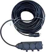 3 Lü Kauçuk Seyyar Uzatma Kablosu 20 metre 3x2.5 mm