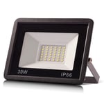 30W LED spot, dış mekan 3000lm LED duvar spot lambası, dış mekan spot ışığı, soğuk beyaz 6000 K su geçirmez IP66 LED ışıklı spot, atölye garaj bahçe için
